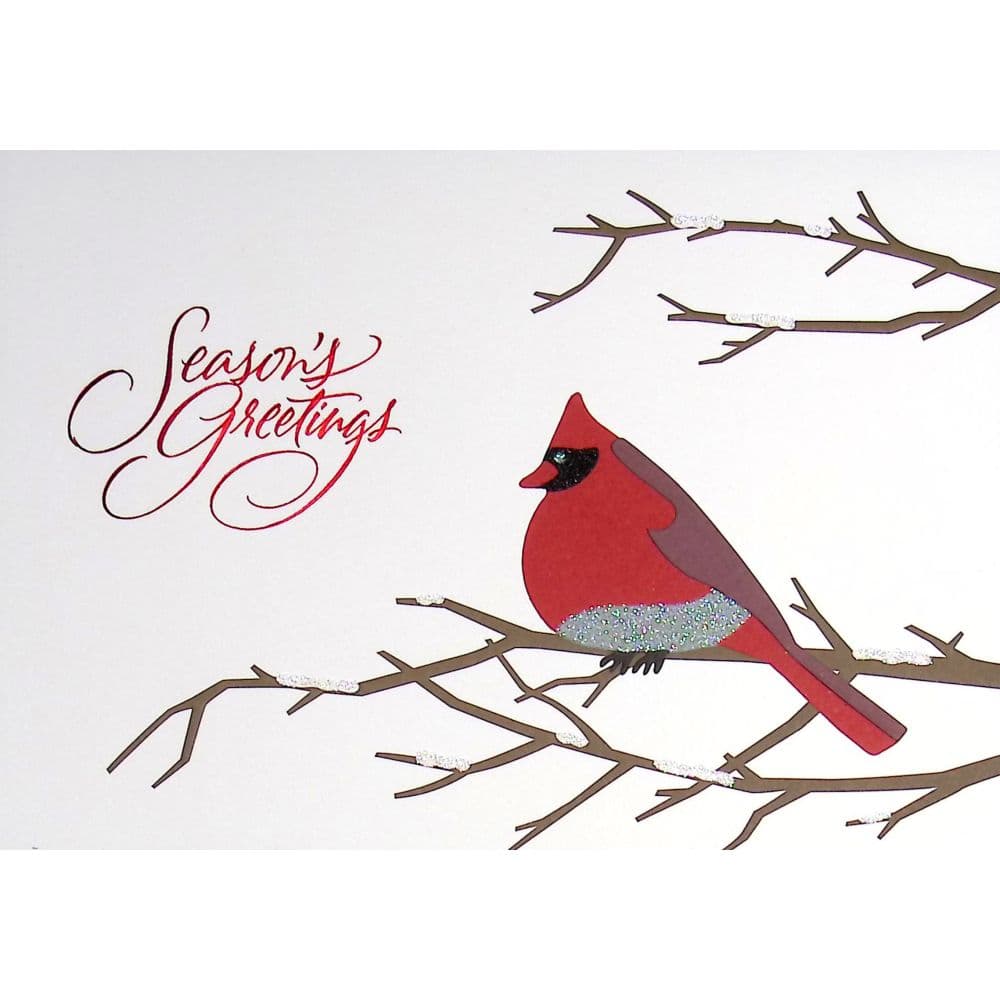 Cardinal on Branch Christmas Card First Alternate Image