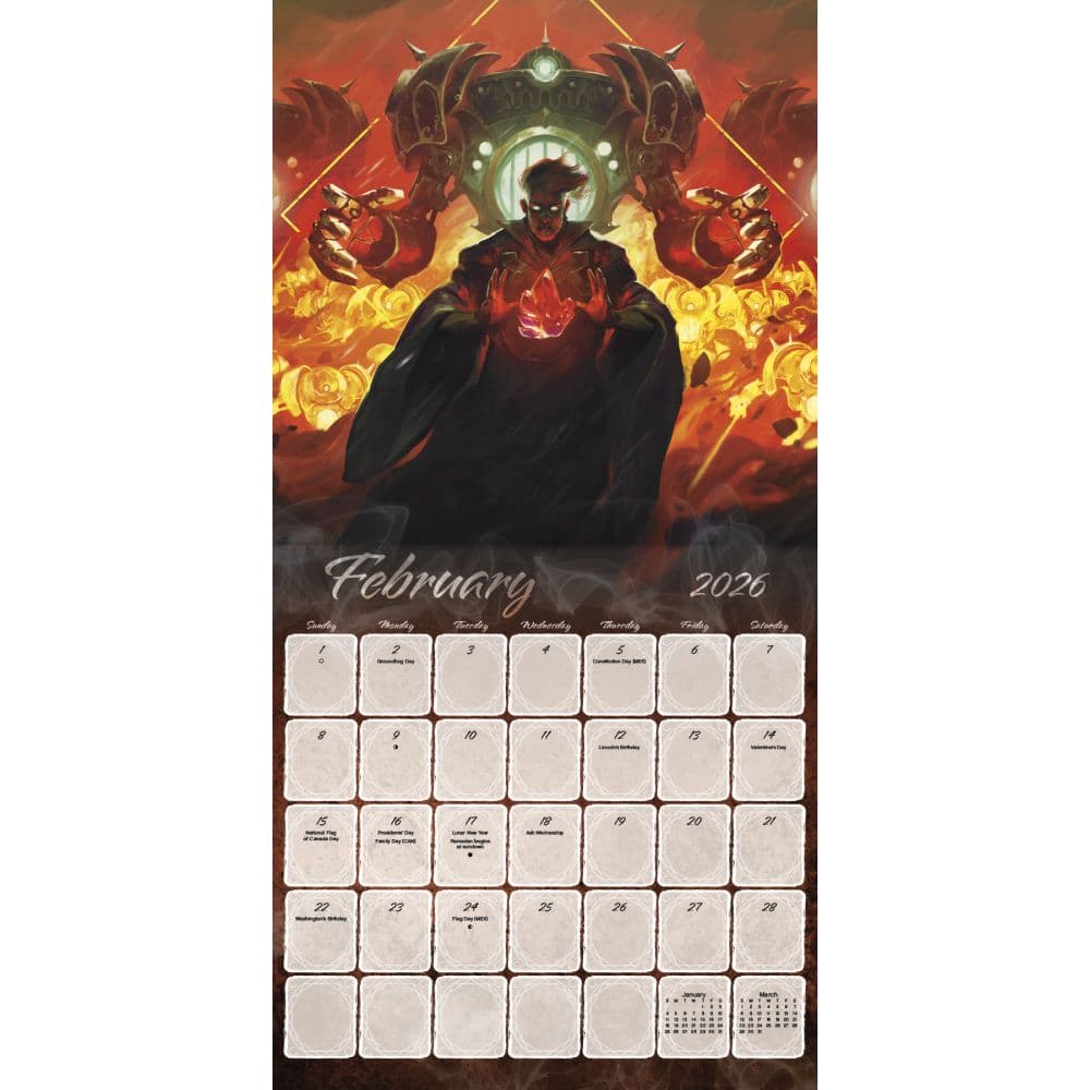 Magic the Gathering 2026 Wall Calendar Third Alternate Image