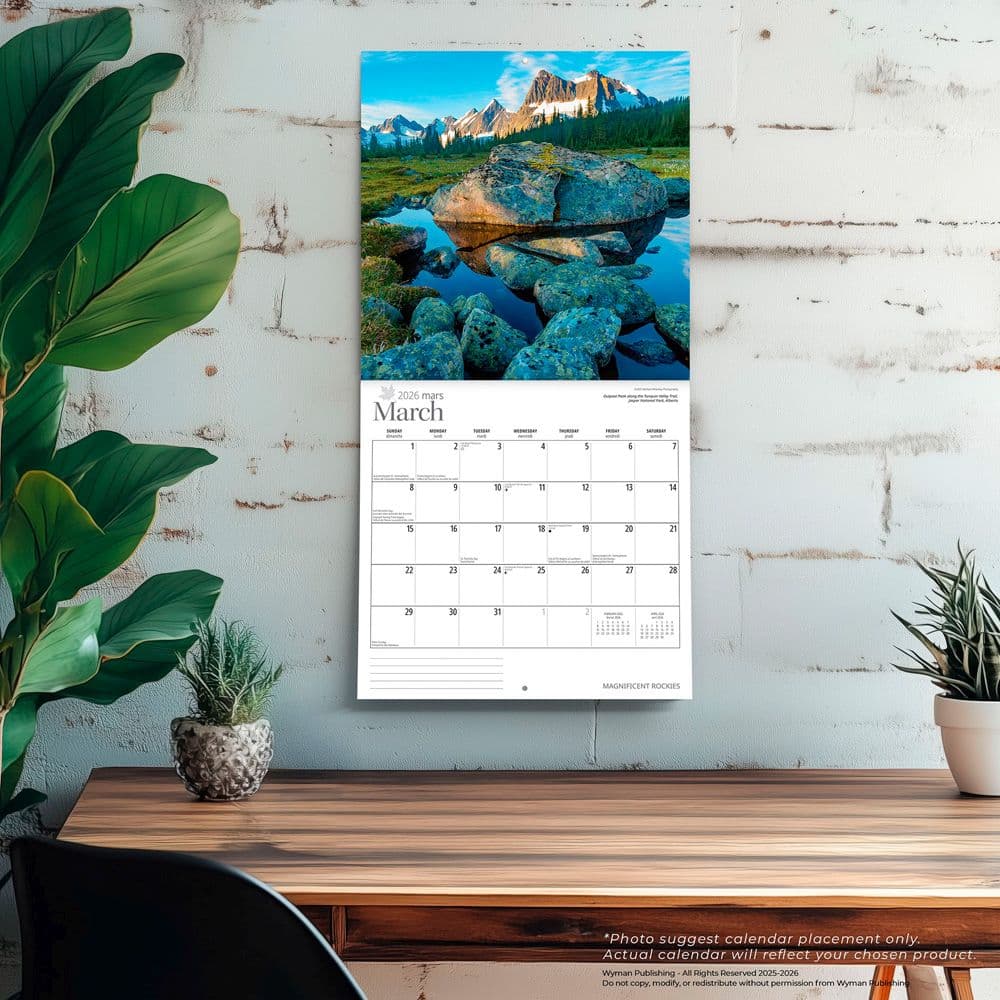 Rockies Magnificent 2026 Wall Calendar Fourth Alternate Image
