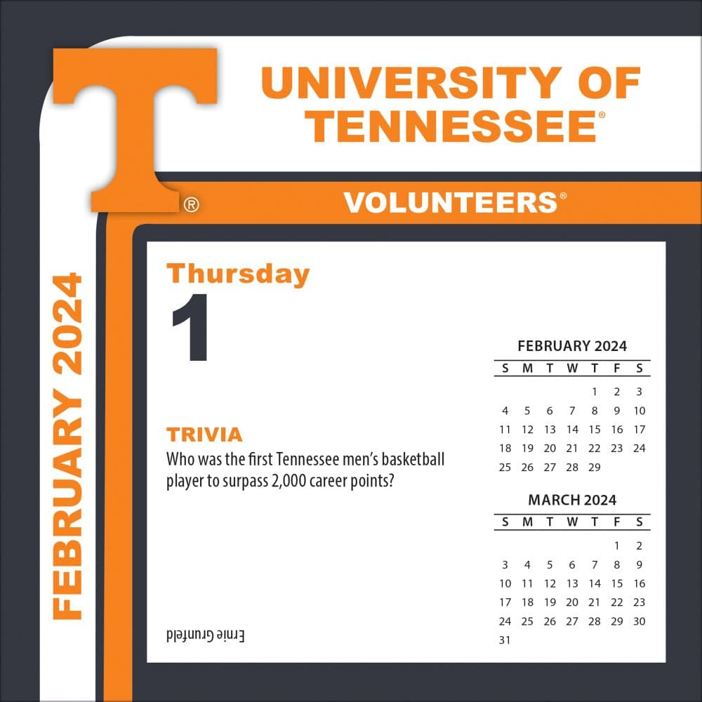 COL Tennessee Volunteers 2024 Desk Calendar Second Alternate Image width=&quot;1000&quot; height=&quot;1000&quot;