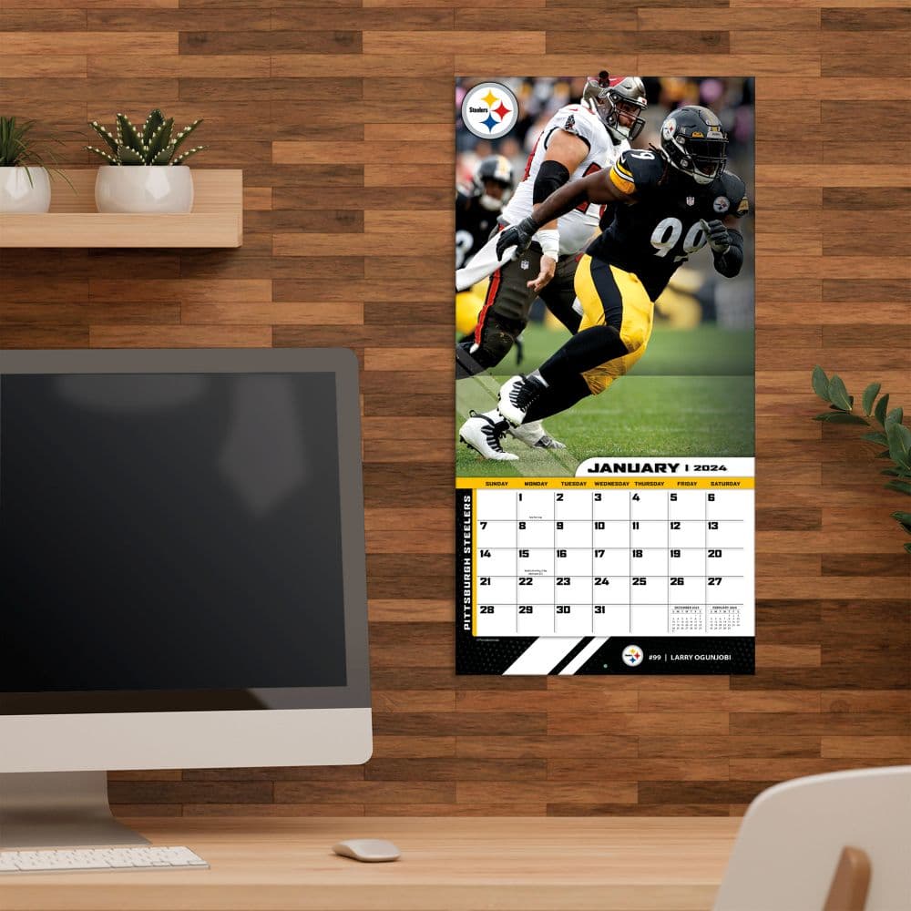 NFL Pittsburgh Steelers 2024 Mini Wall Calendar