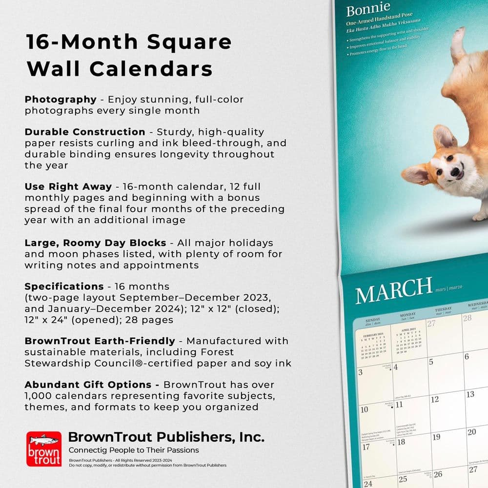 Yoga Dogs 2024 Wall Calendar Fourth Alternate Image width=&quot;1000&quot; height=&quot;1000&quot;