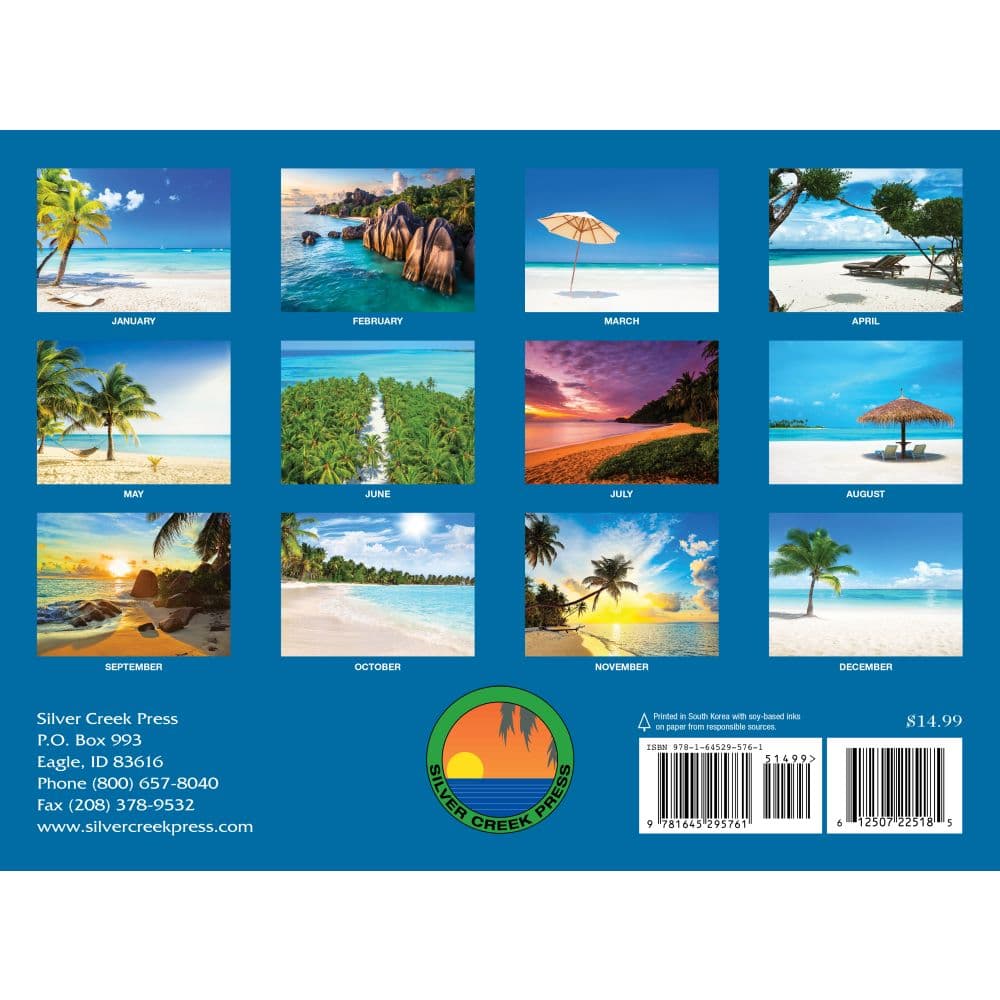 Sunsets and Beaches 2025 Wall Calendar Alt1