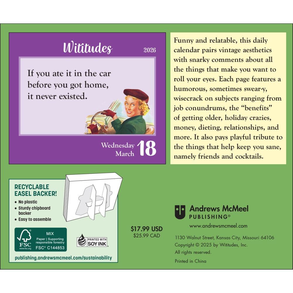 Wititudes 2026 Desk Calendar First Alternate Image