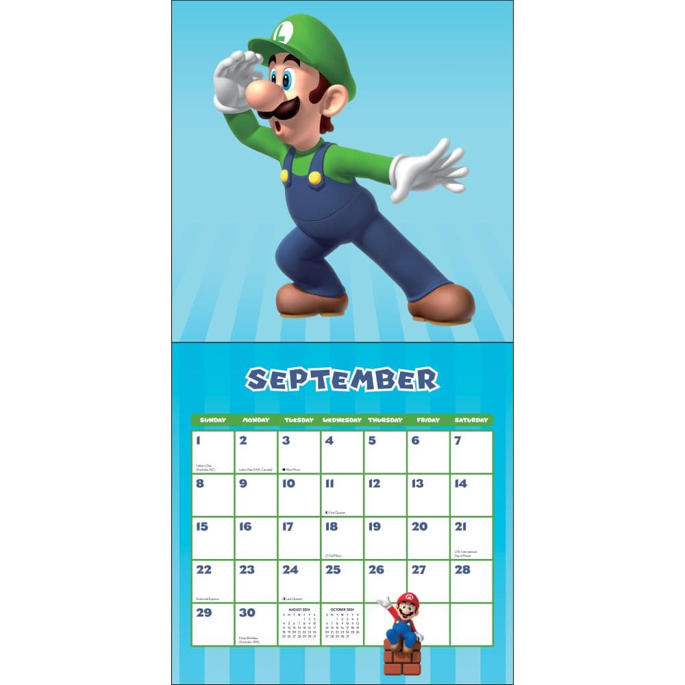 Super Mario Brothers 2024 Wall Calendar