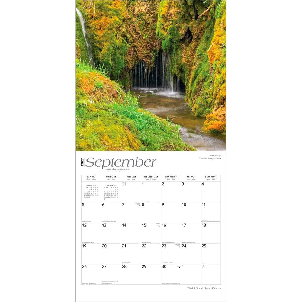 South Dakota 2027 Wall Calendar Third Alternate Image