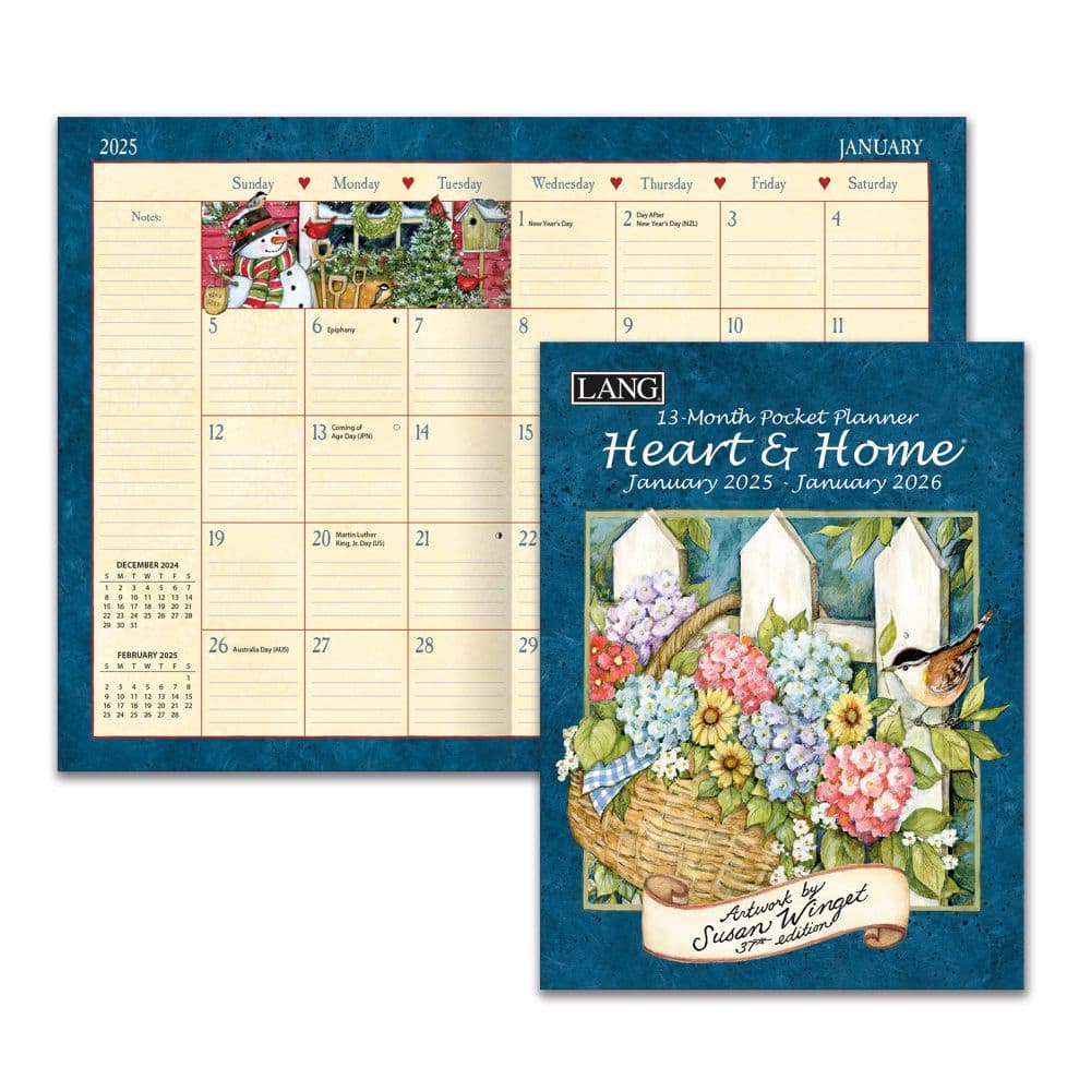 Heart and Home 2025 Monthly Pocket Planner by Susan Winget