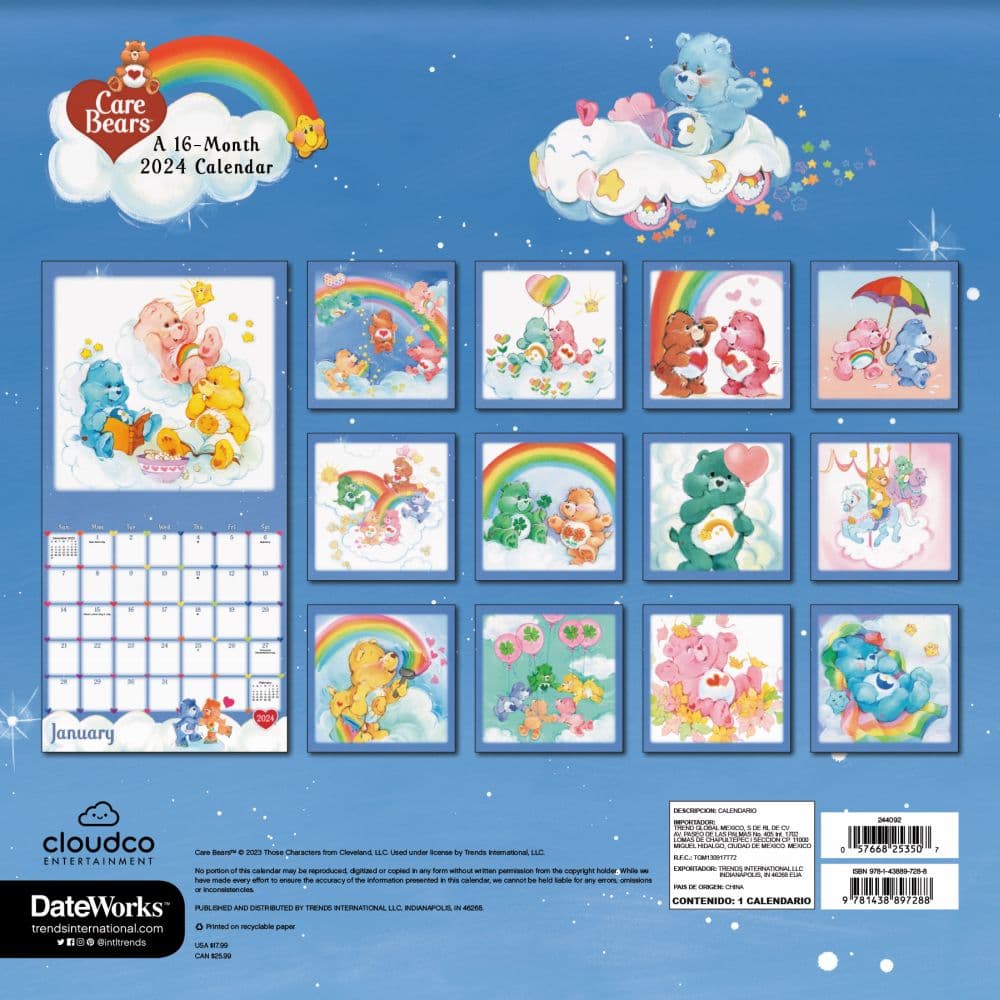 Care Bears 2025 Wall Calendar