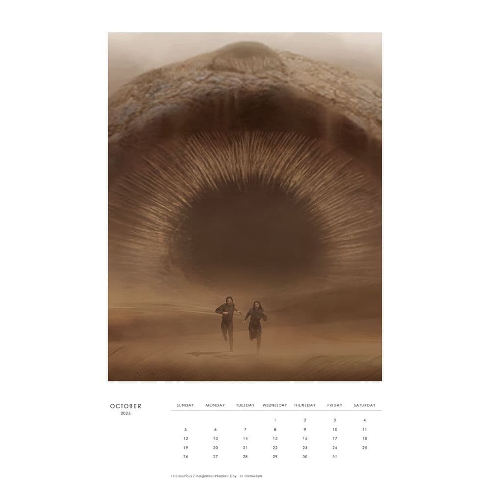 Art and Soul of Dune Poster 2025 Wall Calendar Alt2