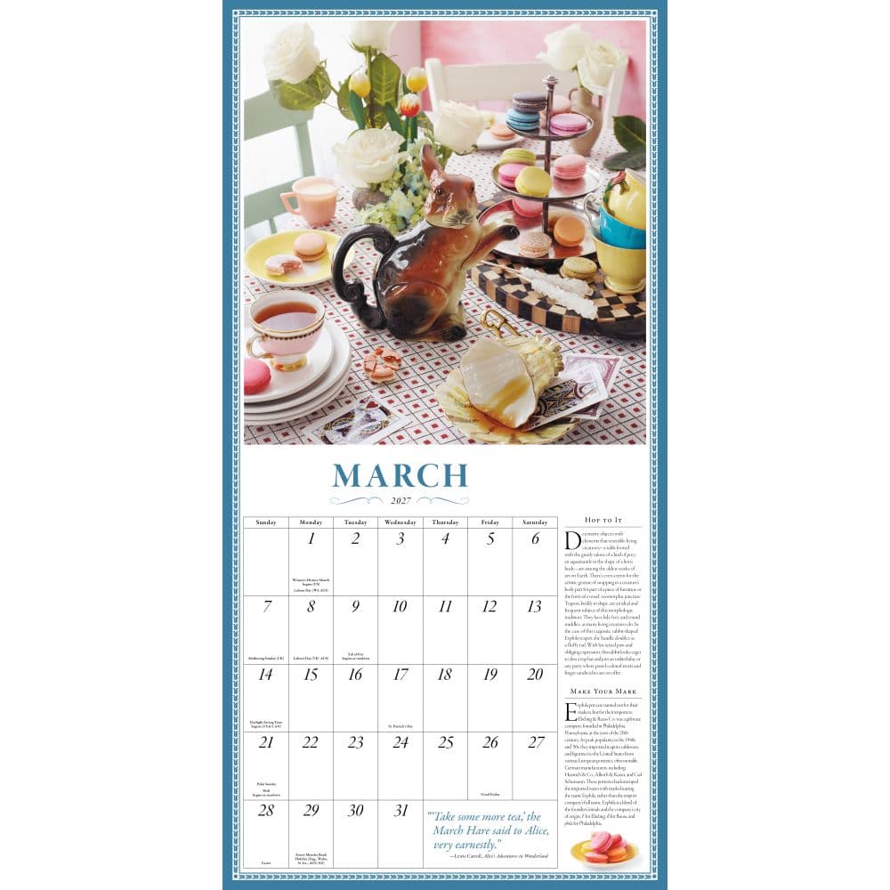 Collectible Teapot 2027 Wall Calendar Second Alternate Image