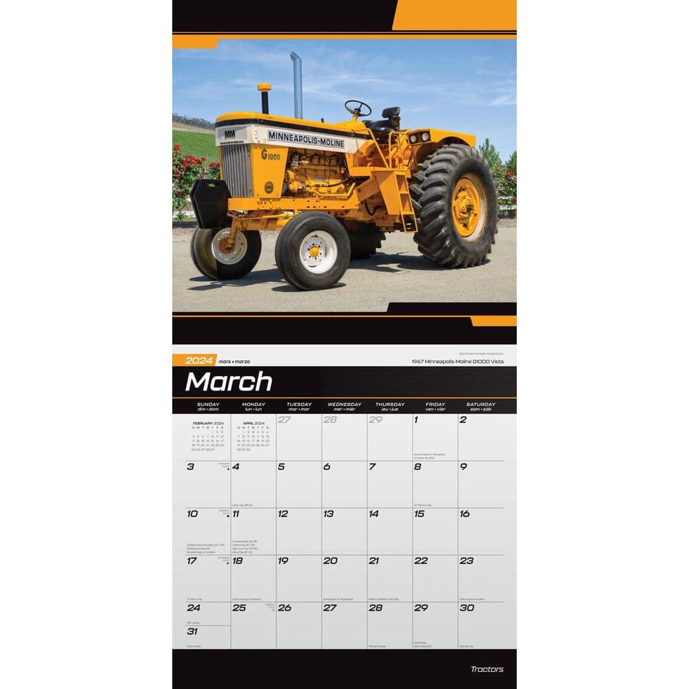 Tractors 2024 Wall Calendar