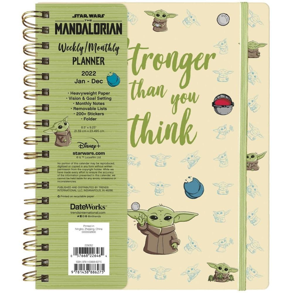 Star Wars Mandalorian The Child 2022 Deluxe Planner - Calendars.com