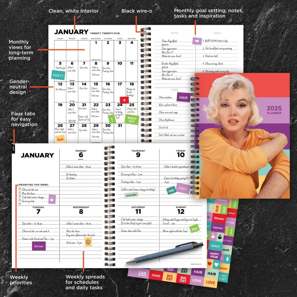 Marilyn Monroe Medium 2025 Planner Sixth Alternate Image