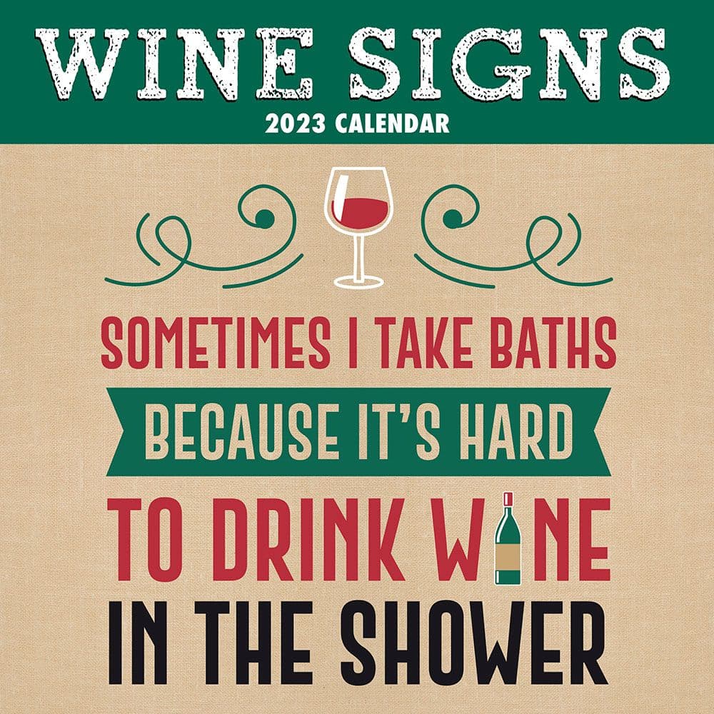 Wine Signs 2023 Wall Calendar SV