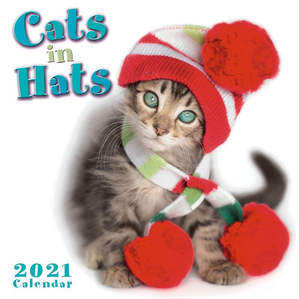 Cats in Hats Mini Wall Calendar