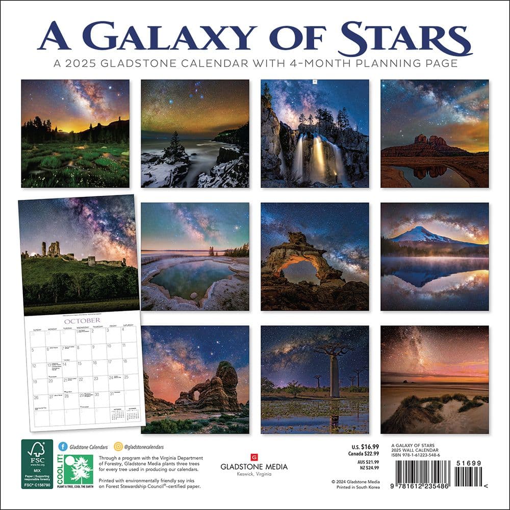 Galaxy of Stars 2025 Wall Calendar First Alternate Image width="1000" height="1000"