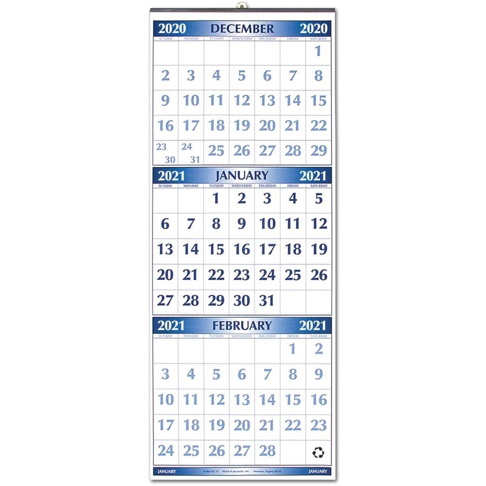 Three Month Wall Calendar