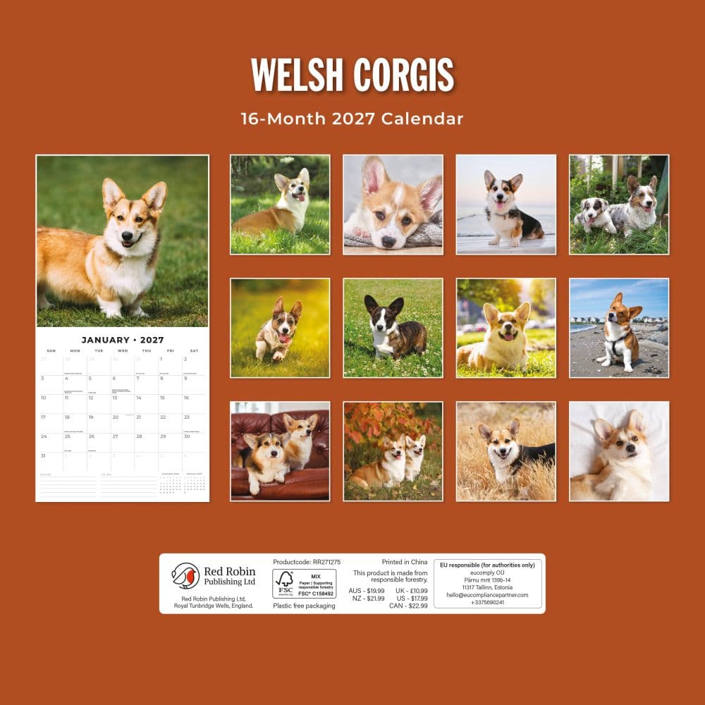 Welsh Corgis 2027 Wall Calendar First Alternate Image