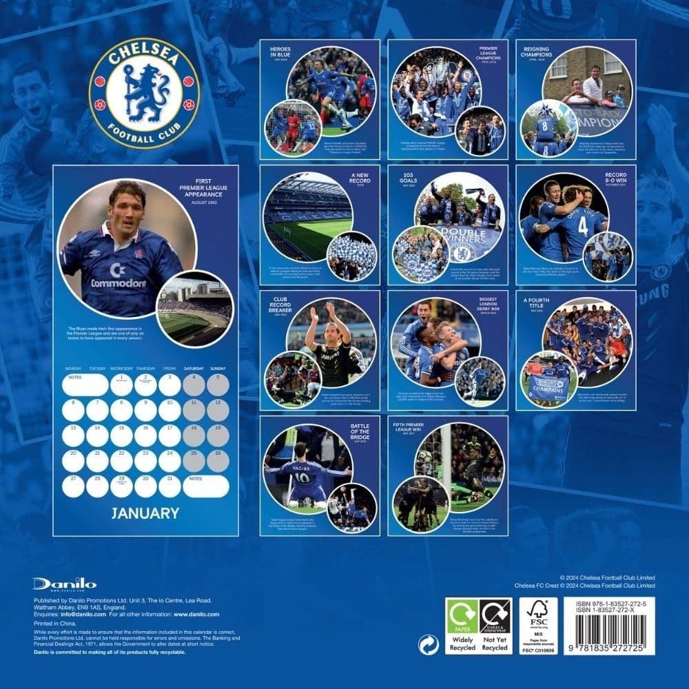 Chelsea Legends 2025 Wall Calendar First Alternate Image