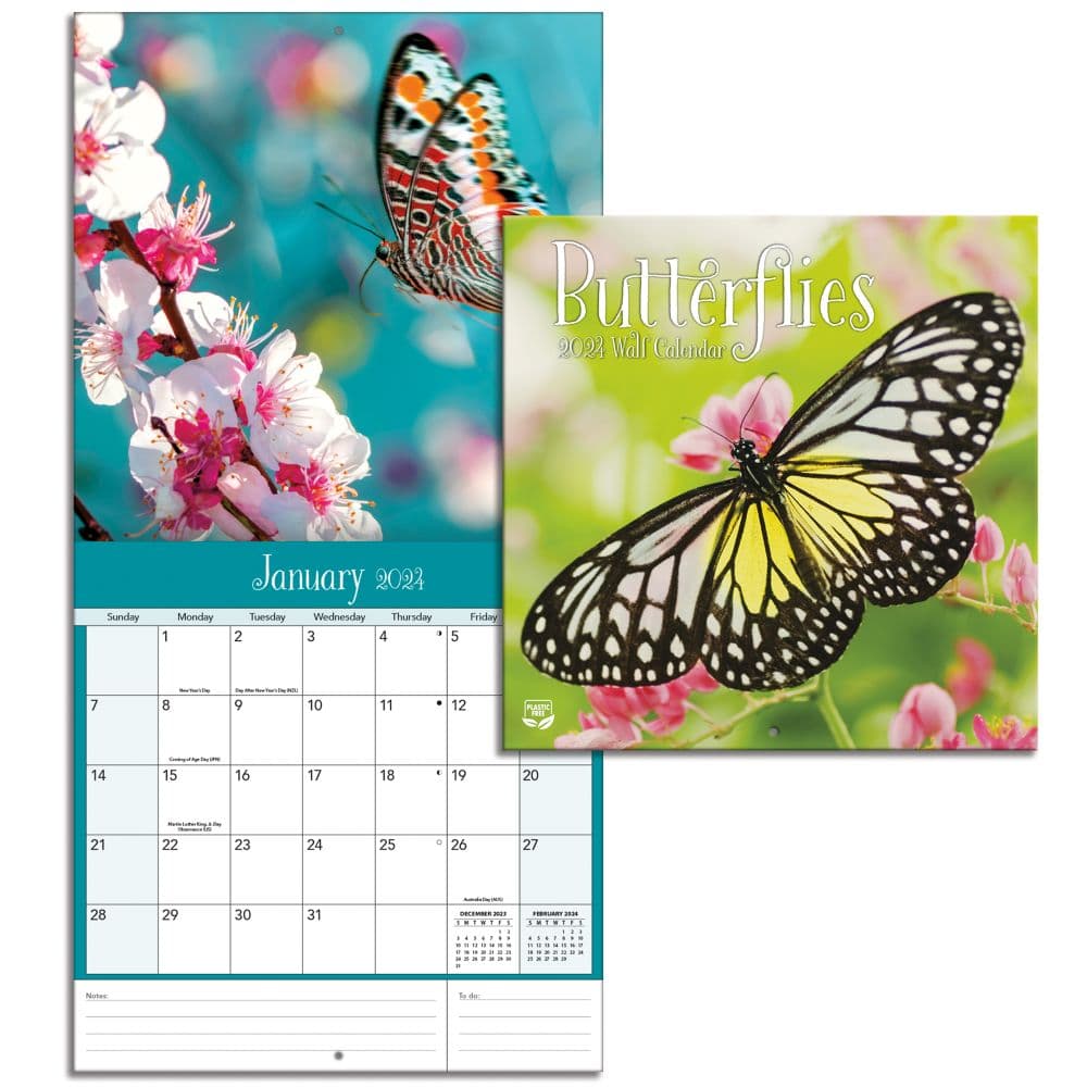 Butterflies 2024 Mini Wall Calendar Fourth Alternate Image width=&quot;1000&quot; height=&quot;1000&quot;