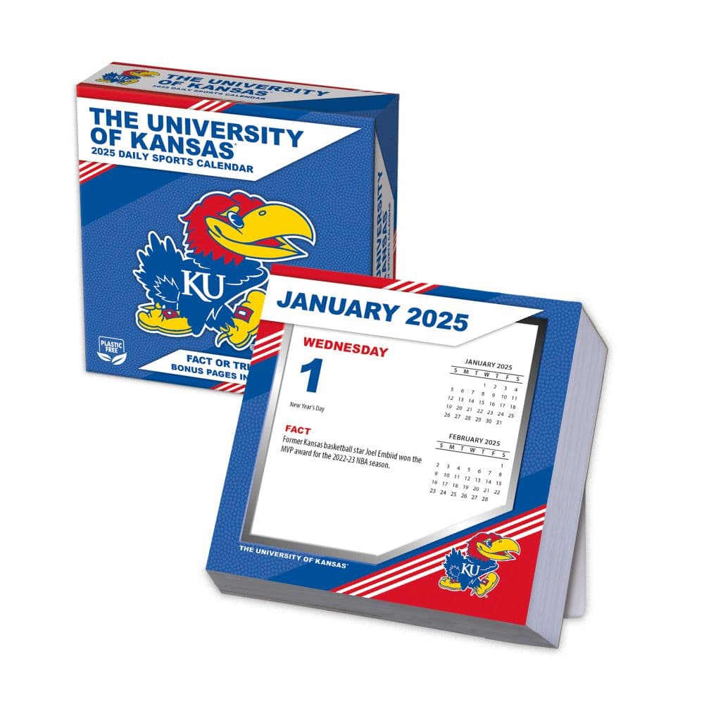 COL Kansas Jayhawks 2025 Desk Calendar Main Product Image