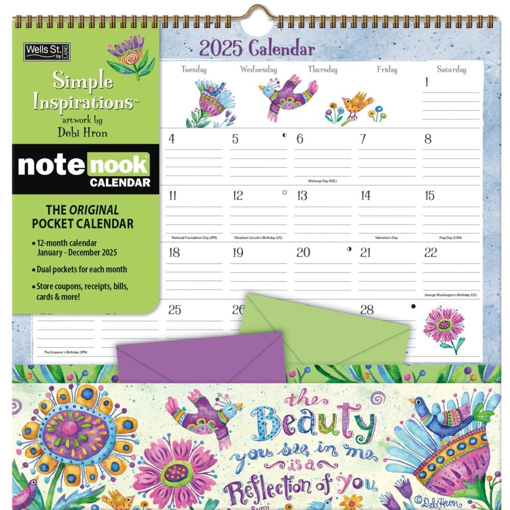 Simple Inspirations by Debi Hron 2025 Note Nook - Calendars.com