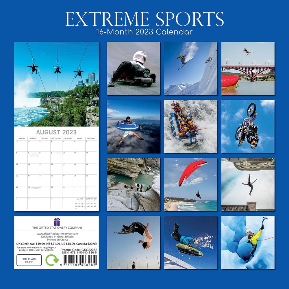 Extreme Sports 2023 Wall Calendar - Calendars.com