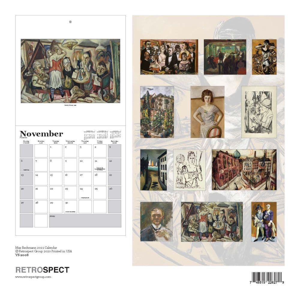 Max Beckman 2022 Square Wall Calendar - Calendars.com