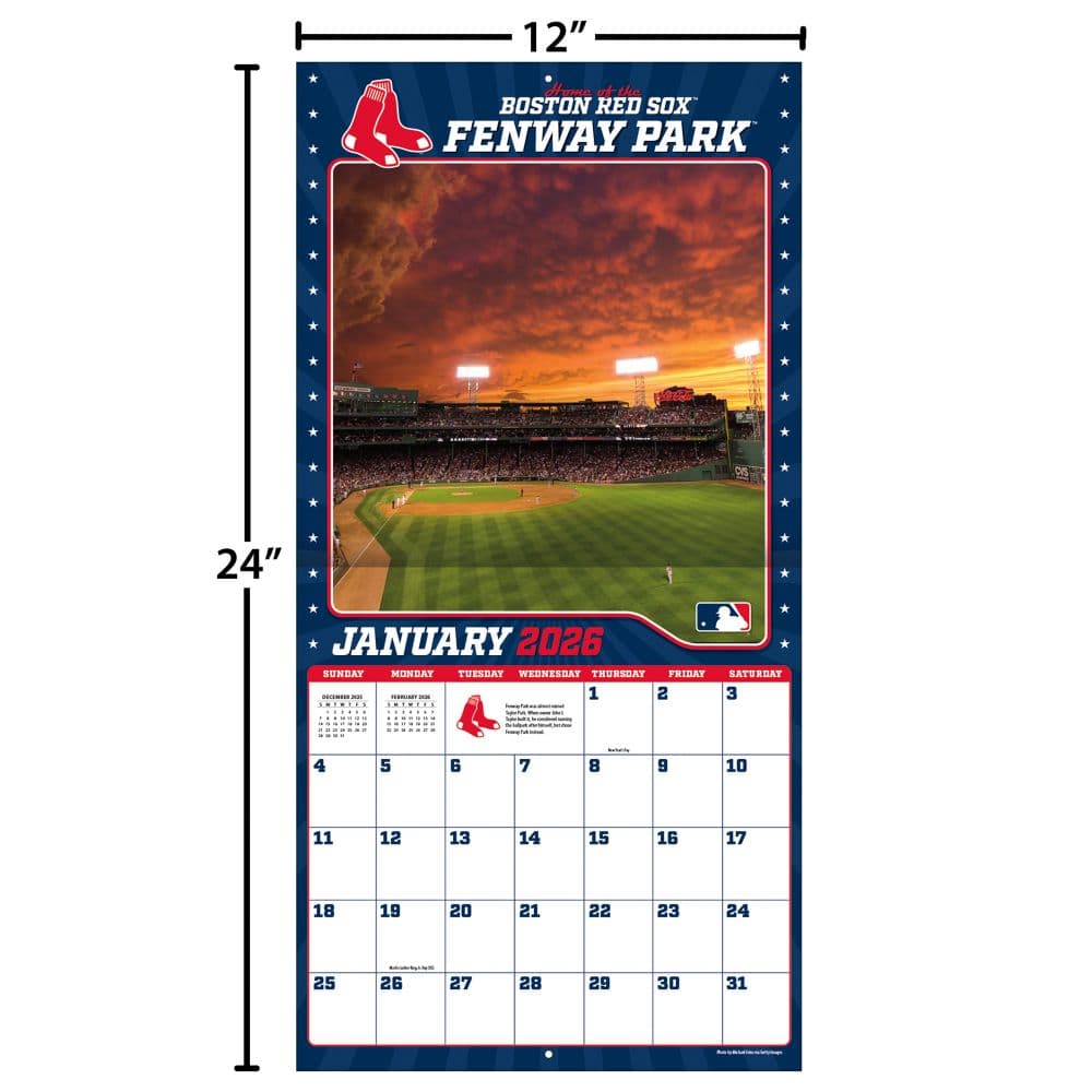 MLB Fenway Park 2026 Wall Calendar Fifth Alternate Image
