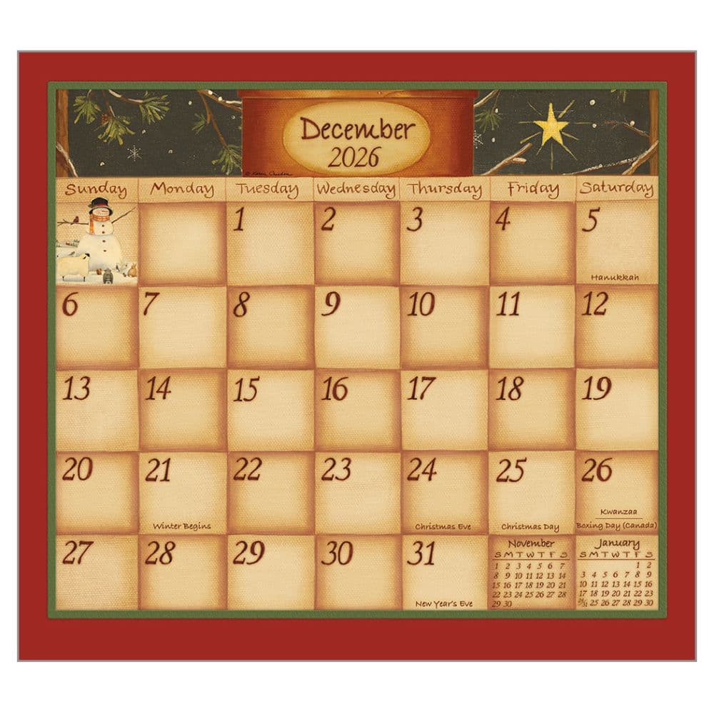 Simply Shaker by Karen Cruden 2026 Wall Calendar Third Alternate Image
