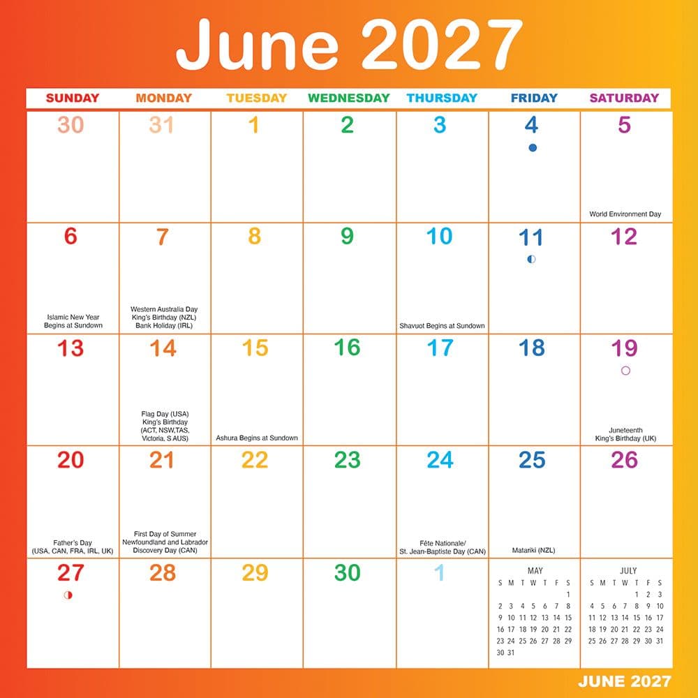 Rainbow Magic Grip 2027 Wall Calendar Sixth Alternate Image
