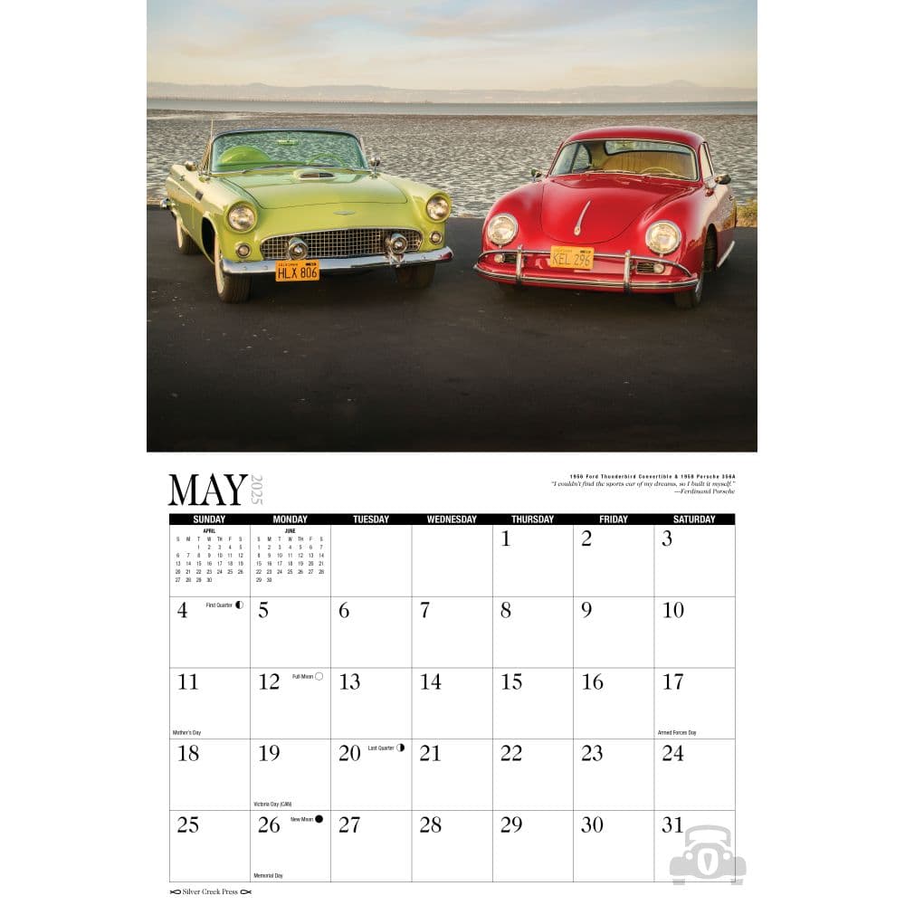 Cars Classic 2025 Wall Calendar Alt2