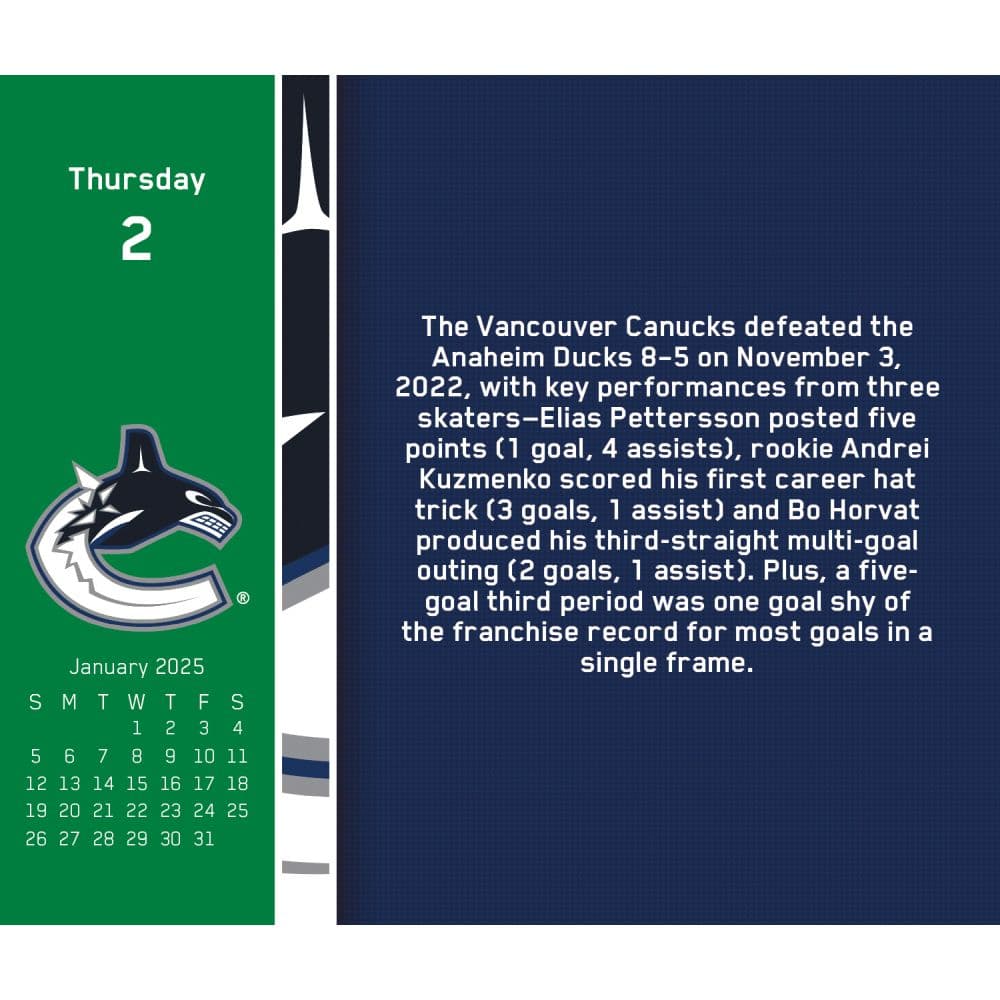 NHL 2025 Desk Calendar Third Alternate Image width="1000" height="1000"