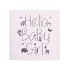 image Hello Baby Girl New Baby Card front