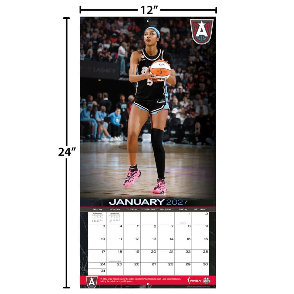 WNBA Chicago Angel Reese 2027 Wall Calendar Fourth Alternate Image
