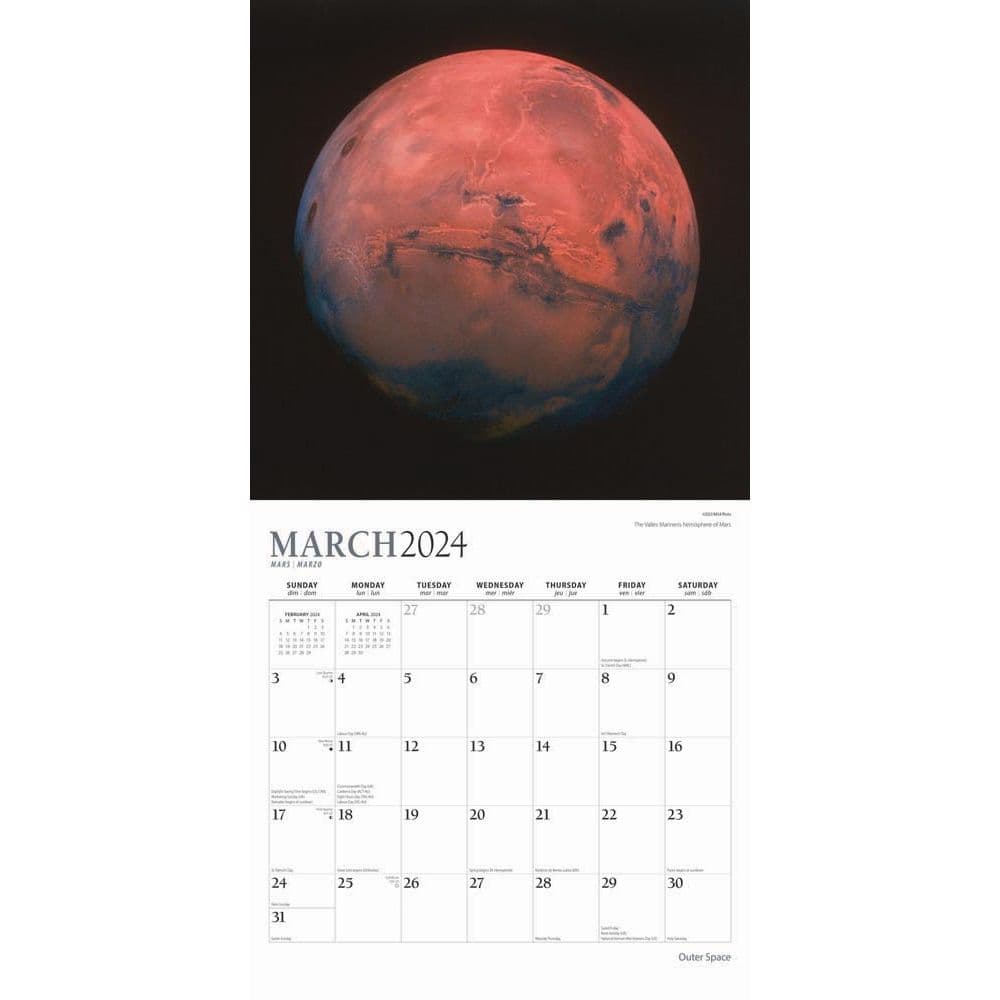 Outer Space 2024 Wall Calendar Second Alternate Image width=&quot;1000&quot; height=&quot;1000&quot;