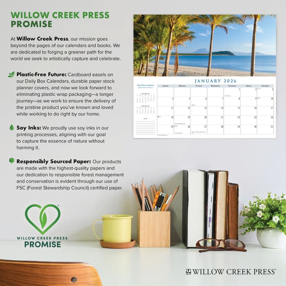 Beaches Panoramic 2026 Wall Calendar Fourth Alternate Image