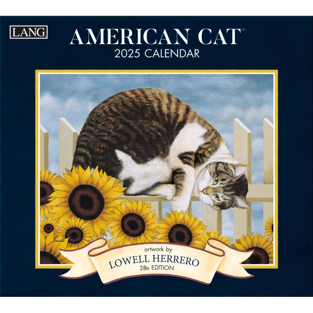 American Cat by Lowell Herrero 2025 Wall Calendar