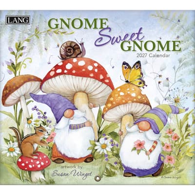 Lang Gnome Sweet Gnome 2027 wall calendar and gift collection