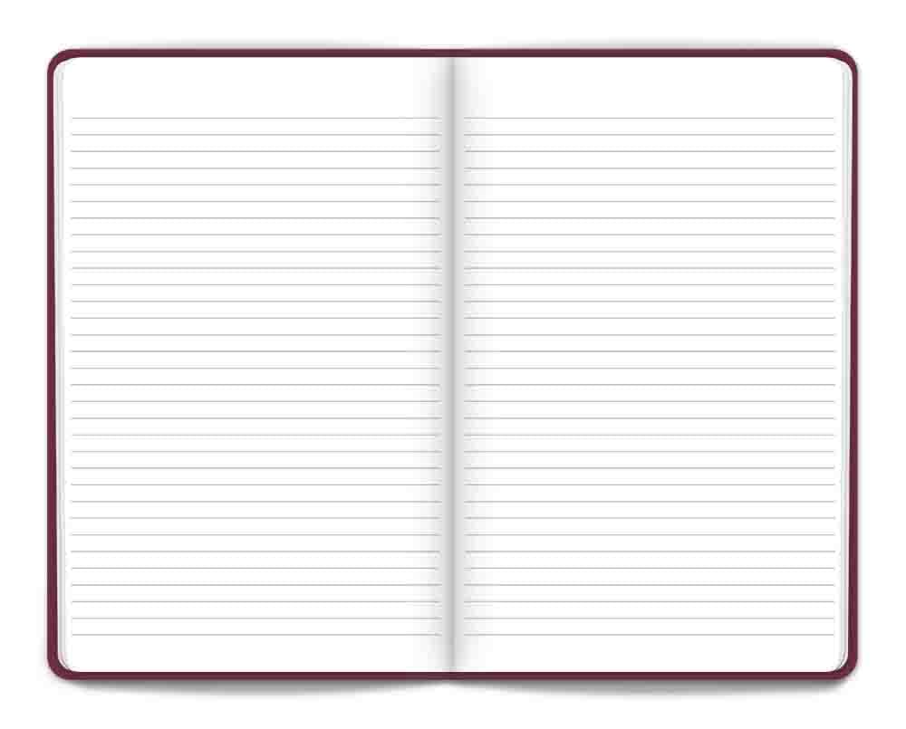 Pantone Dark Cherry Journal interior