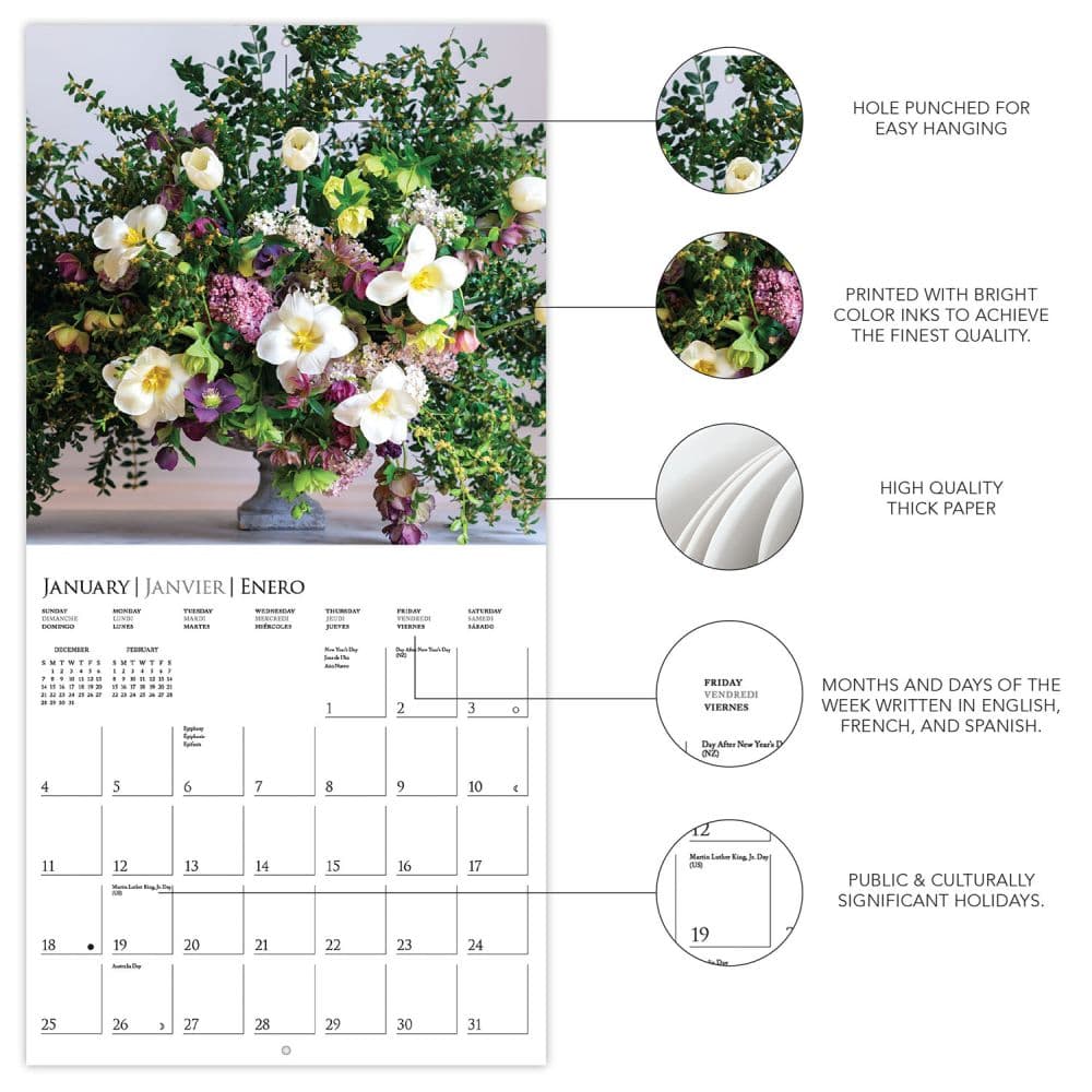 Garden Bouquets 2026 Mini Wall Calendar Second Alternate Image