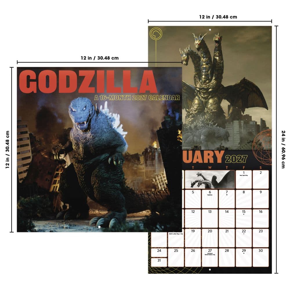 Godzilla Classic 2027 Wall Calendar Sixth Alternate Image