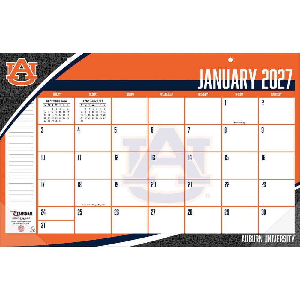 Auburn Tigers 2027 Desk Pad 17" X 11" First Alternate Image