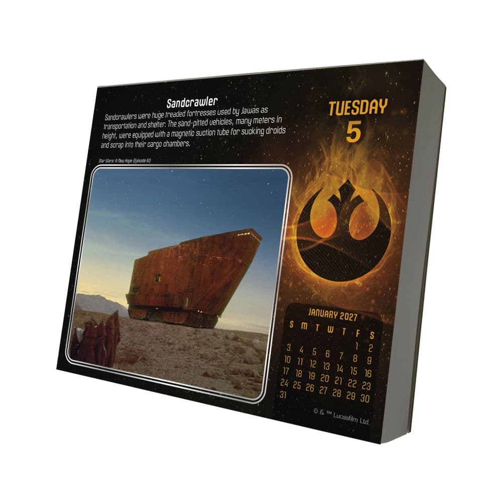 Star Wars 2027 Desk Calendar First Alternate Image