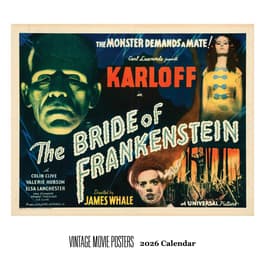 Vintage Movie Square Poster 2026 Wall Calendar