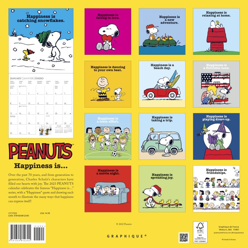 Peanuts 2023 Wall Calendar Customize and Print