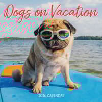 image Dogs on Vacation 2026 Wall Calendar Main Image