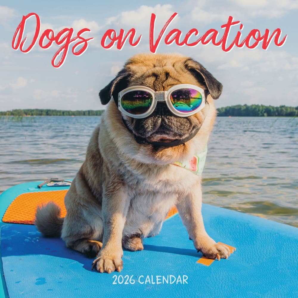 Dogs on Vacation 2026 Wall Calendar Main Image