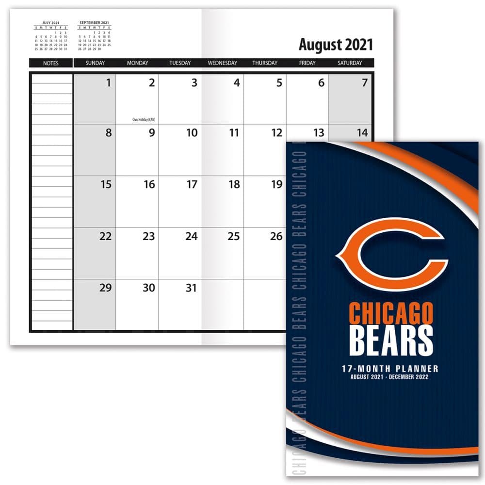 Chicago Bears 2022 17-Month Pocket Planner