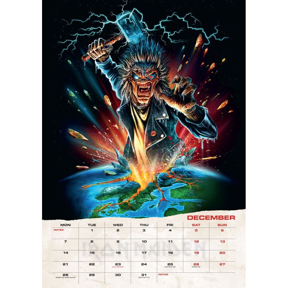 Iron Maiden 2026 Poster Wall Calendar Second Alternate Image